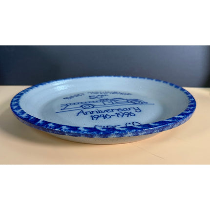 Eldreth Pottery Bart Township Fire Co 50th Anniversary Plate 1946-1996