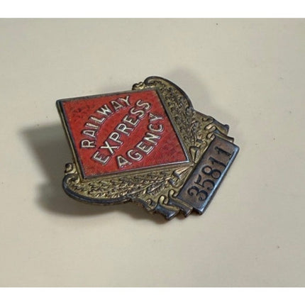 Vintage Railway Express Agency Badge Pin #35811 2"