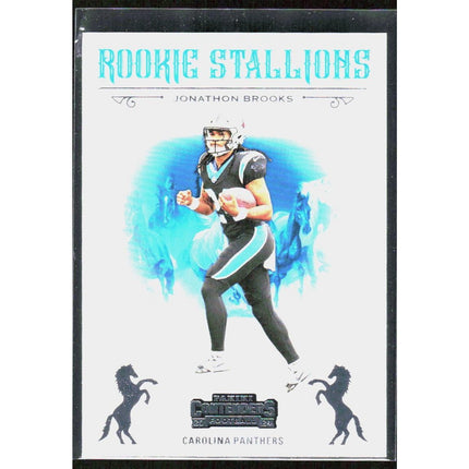 Jonathon Brooks 2024 Panini Contenders Rookie Stallions #23 Carolina Panthers
