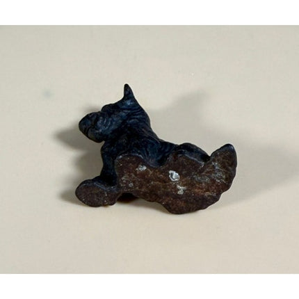Vintage Hubley Schnauzer Cast Iron Paperweight Dog Collectible