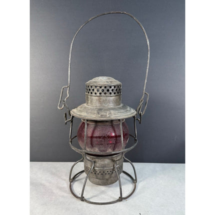 Pennsylvania Railroad PRR Adams & Westlake Adlake-Kero Lantern with Ruby Glass