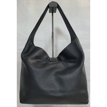 Dooney & Bourke Belvedere Black Pebble Leather Logo Lock Shoulder Bag MSRP $340