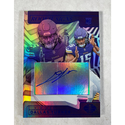 2024 Panini Illusions Dallas Turner Auto 12/75 #RS-DTR Rookie Signs RC Vikings