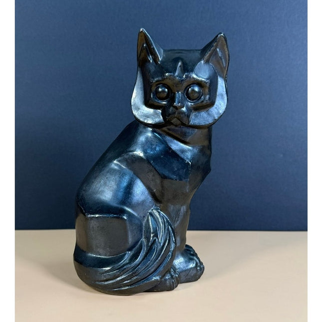 Art Deco Cat Bookend 1929 CMW Spelter Figural Vintage Bookend 6.5" Tall