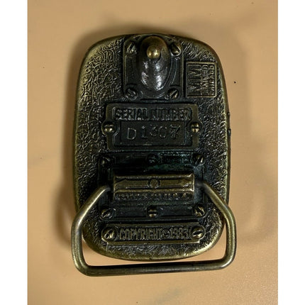 Vintage 1983 Masonic Belt Buckle Serial No. D1307 Freemason Metal Collectible