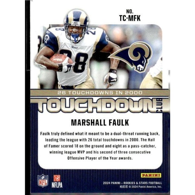 Marshall Faulk 2024 Panini Rookies & Stars Touchdown Club #TC-MFK LA Rams