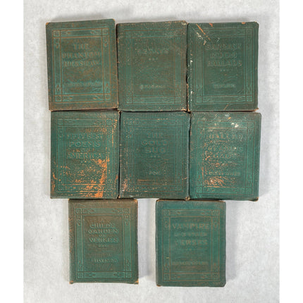 Circa 1920s Leather Library – 32 Classic Authors Miniature Books