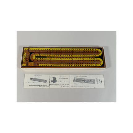 Drueke Natural Finish Hardwood Cribbage Board – Vintage Wooden Game