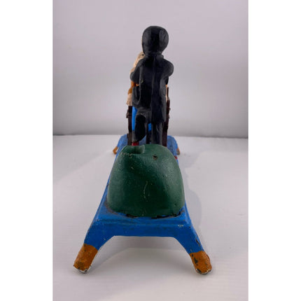 Reproduction Cast Iron Dentist Mechanical Bank Working Coin Bank 8.5"