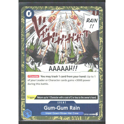Gum-Gum Rain Paramount War #OP02-068 Rare