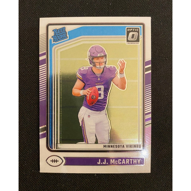 2024 Optic Football J.J. McCarthy RC #235 Rated Rookie Vikings