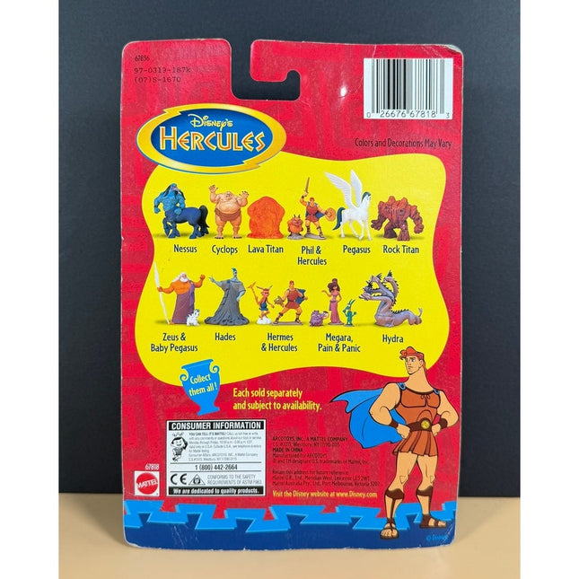 Vintage Disney Hercules Hermes & Hercules Poseable Figures on Card New