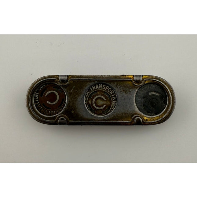 Vintage J.E. Mergott Co. Transit Coin Holder – 3-Slot Token Dispenser