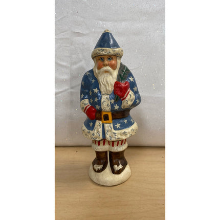 2002 Vallincourt Stars Santa #833 6.25" Porcelain Christmas Figurine