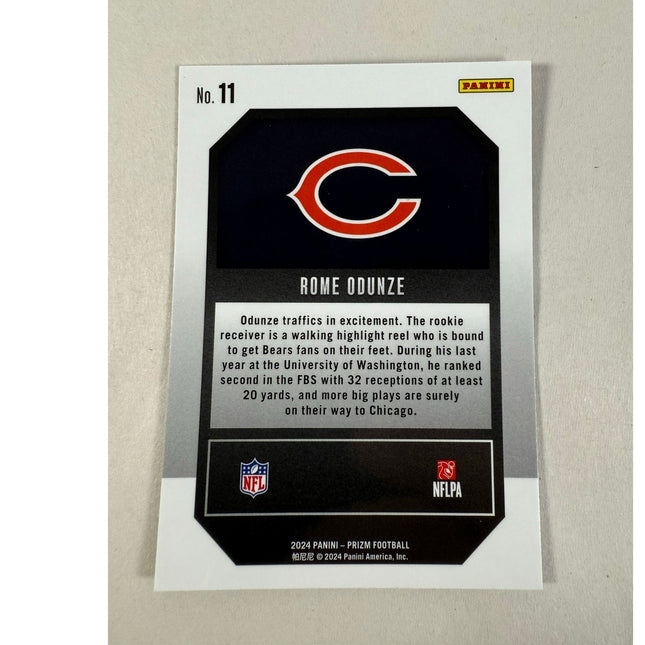 2024 Panini Prizm Rome Odunze Rookie RC #11 Emergent Silver Insert Bears