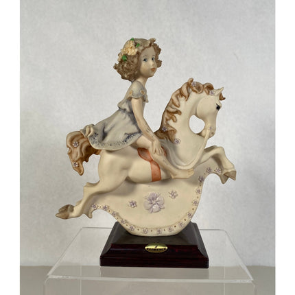 VTG 1986 Giuseppe Armani “Shy Rider” Rocking Horse Figurine 6" – Signed & Marked