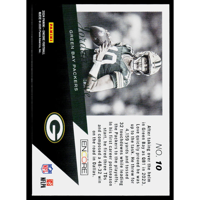 Jordan Love 2024 Panini Encore The Future is Now #10 Green Bay Packers