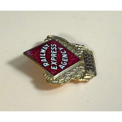 Vintage Railway Express Agency 2" Badge Pin Bastian Brothers #33886
