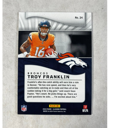 2024 Panini Illusions Troy Franklin RC #072/399 Rookie Parallel Broncos #24