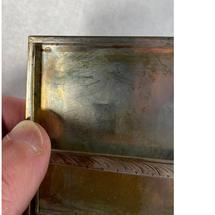 Vintage 800 Silver “L” Monogram Engraved Cigarette Case – 5.7 ozt