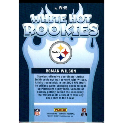 Roman Wilson 2024 Donruss White Hot Rookies #WH5 Pittsburgh Steelers
