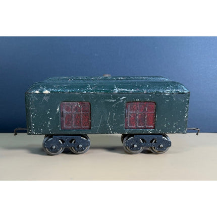 Early Lionel Dark Green Baggage Car 7" Vintage Train Car