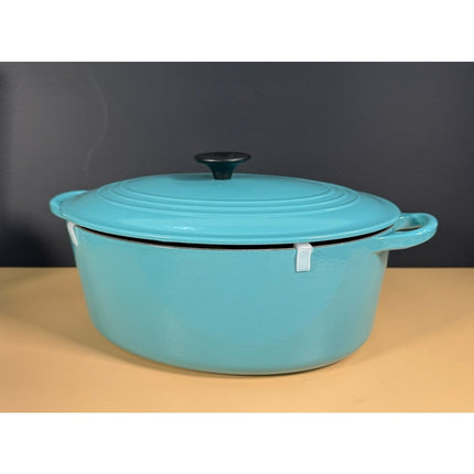 Le Creuset Turquoise Oval Dutch Casserole Oven 6.75 Qt Floor Sample MSRP $425