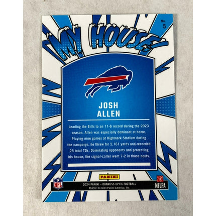 2024 Donruss Optic Josh Allen My House Insert #5 Buffalo Bills