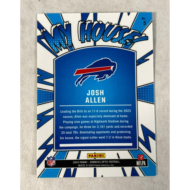 2024 Donruss Optic Josh Allen My House Insert #5 Buffalo Bills