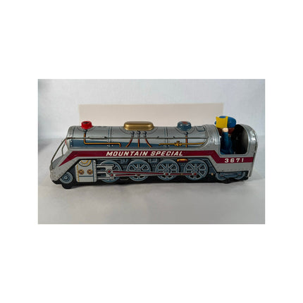 Japan Modern Toys 3671 Mountain Special Battery Operated Tin Litho Locomotive