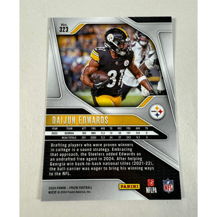 2024 Panini Prizm Daijun Edwards RC #323 Rookie Card Steelers