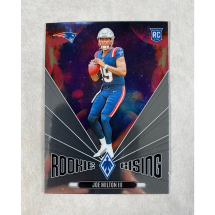 2024 Panini Phoenix Joe Milton III Rookie Rising #RR-JMN RC Insert Patriots