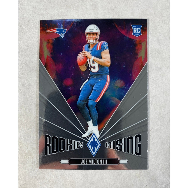 2024 Panini Phoenix Joe Milton III Rookie Rising #RR-JMN RC Insert Patriots