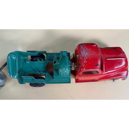 1950s Hubley #3 Kiddie Toy Cement Mixer Truck Diecast Red Green