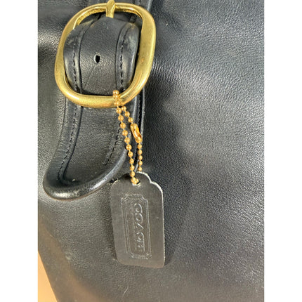 Coach Madison Satchel Bowling Bag Black Leather Handbag 022-1107