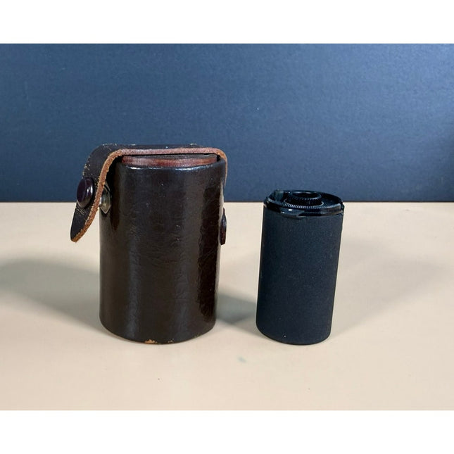 Vintage Nikon Camera Cartridge w/ Original Leather Japan Case