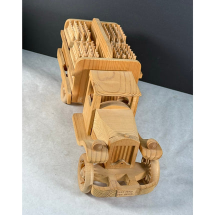 Handmade Wooden 1929 Ford Pop Truck – Crafted by Kaye Munshower Toy Shop 17"