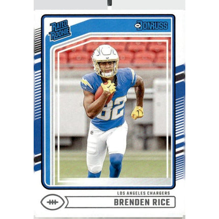 Brenden Rice 2024 Donruss #382 RC Los Angeles Chargers