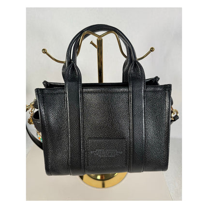 Marc Jacobs The Mini Tote Black Leather Crossbody Bag with Dust Cover MSRP $395