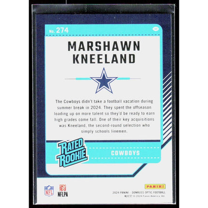 Marshawn Kneeland 2024 Donruss Optic #274 RC Dallas Cowboys