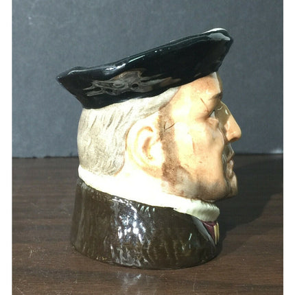 Royal Doulton Henry VIII Toby Jug #D6648 1975 Miniature Mug 2.75" Porcelain
