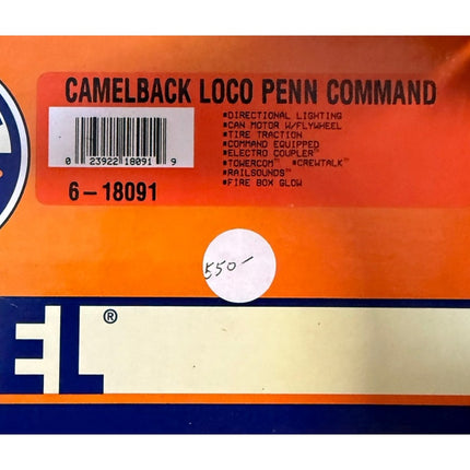 Lionel Camelback Loco Penn Command 6-18091 O Gauge Steam Locomotive OB