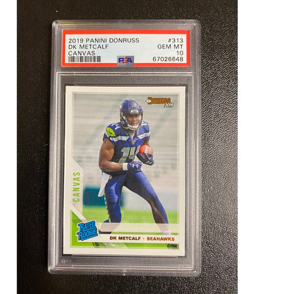 2019 Donruss DK Metcalf #313 Canvas PSA 10 Seattle Seahawks