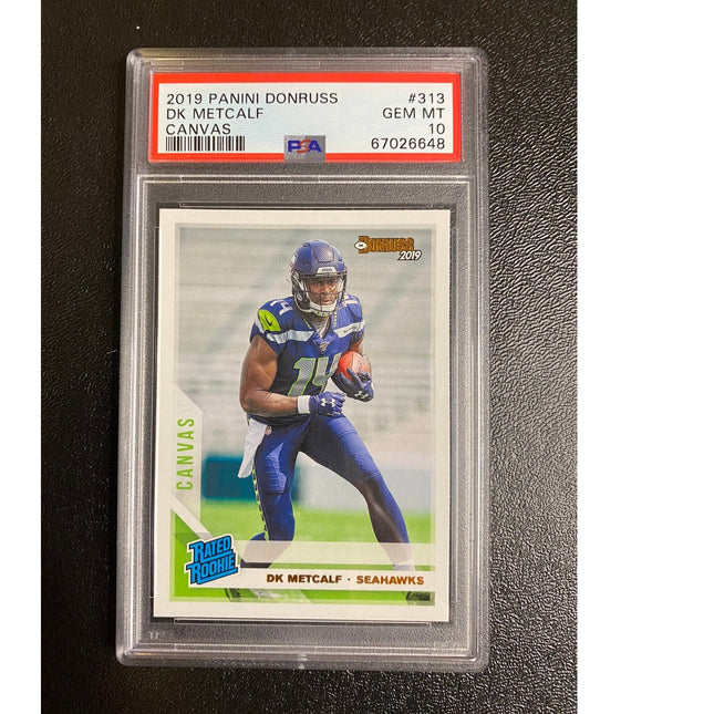 2019 Donruss DK Metcalf #313 Canvas PSA 10 Seattle Seahawks