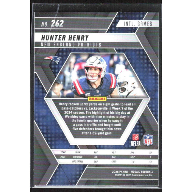Hunter Henry 2025 Panini Mosaic #262 New England Patriots