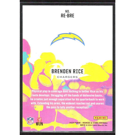 Brenden Rice 2024 Panini Rookies & Stars Rookie Exclusive #RE-BRE Chargers