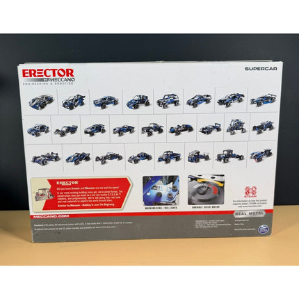 Erector by Meccano SuperCar 25-in-1 Building Kit 18211 Motorized NISB