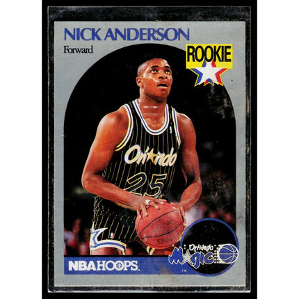 Nick Anderson 1990-91 Hoops #214 RC Orlando Magic