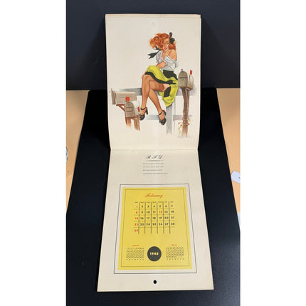 1948 Esquire Glamour Gallery Pinup Calendar 12" x 8.5" Retro Collectible