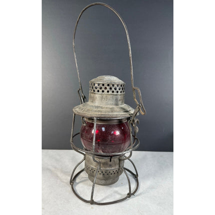 Pennsylvania Railroad PRR Adams & Westlake Adlake-Kero Lantern with Ruby Glass